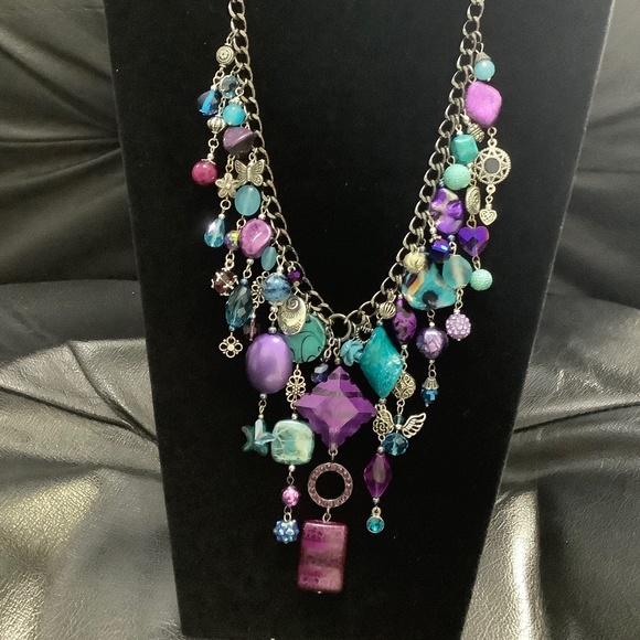 ART BY AMY LABBE New Gorgeous Necklace 13.5"long +2.5" extended chain - Picture 3 of 7